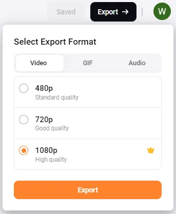 FlexClip - Save and Export